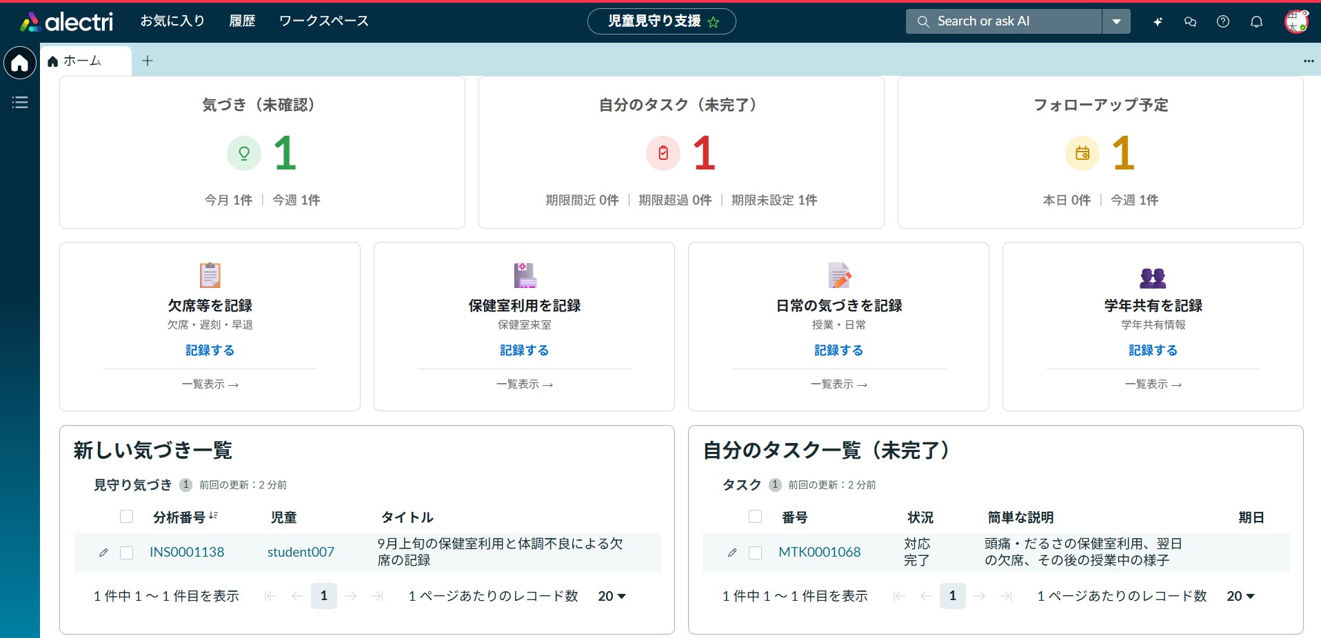 見守りAI(アイ)の完成画面